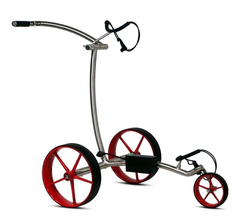 Tour Made Haicaddy HC9S Chariot de golf électrique cadre incurvé brossé - Rouge