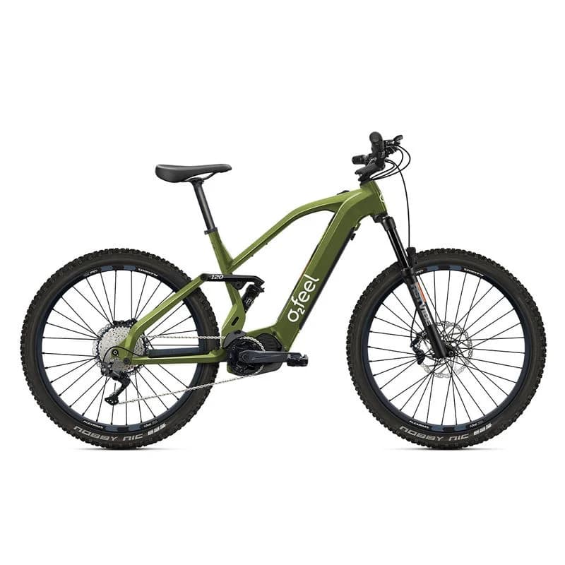 VTT électrique o2feel Amplitude AM Boost 4.1 en 720Wh - Vert