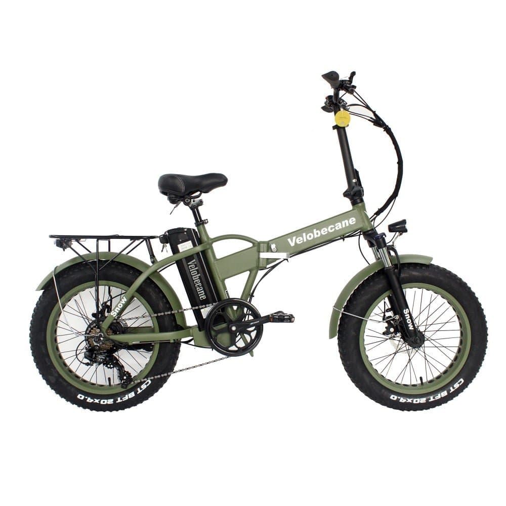 Velo electrique fatbike pliant Velobecane Snow - 360Wh (36v 10Ah) , Kaki