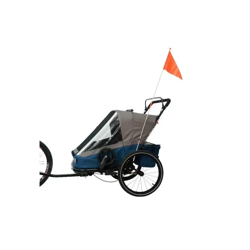 Remorque vélo enfant poussette 2 places 3-In-1 Ax.Bike