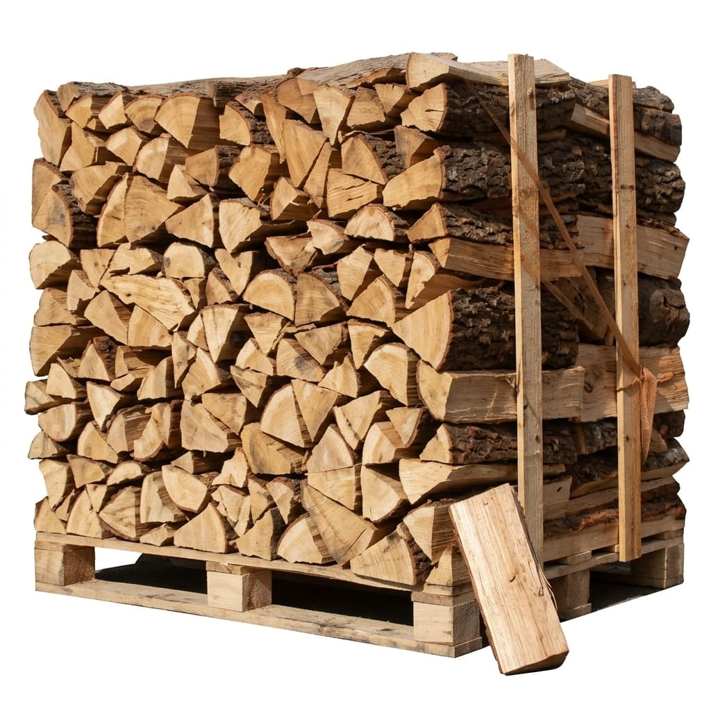 Chauffe au Bois — Bûches 33 cm chêne blanc, hêtre, charme 4 palettes