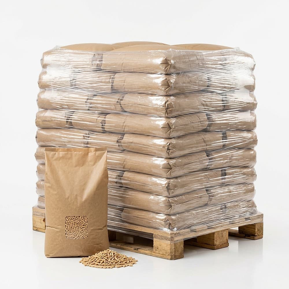 Chauffe au Bois — Granulés de bois BADGER 65 sacs de 15 kg 6 mm