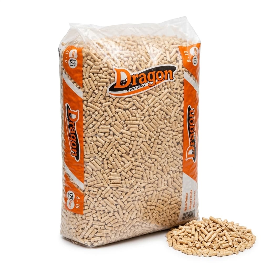 Chauffe au Bois — Granulés de bois Dragon 65 sacs de 15 kg 6 mm