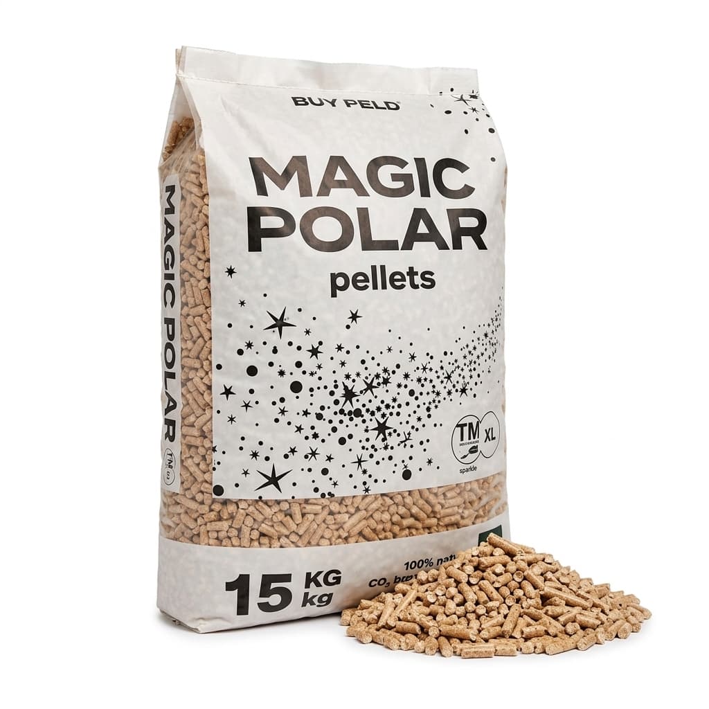 Chauffe au Bois — Granulés de bois MAGIC POLAR 70 sacs de 15 kg 6 mm