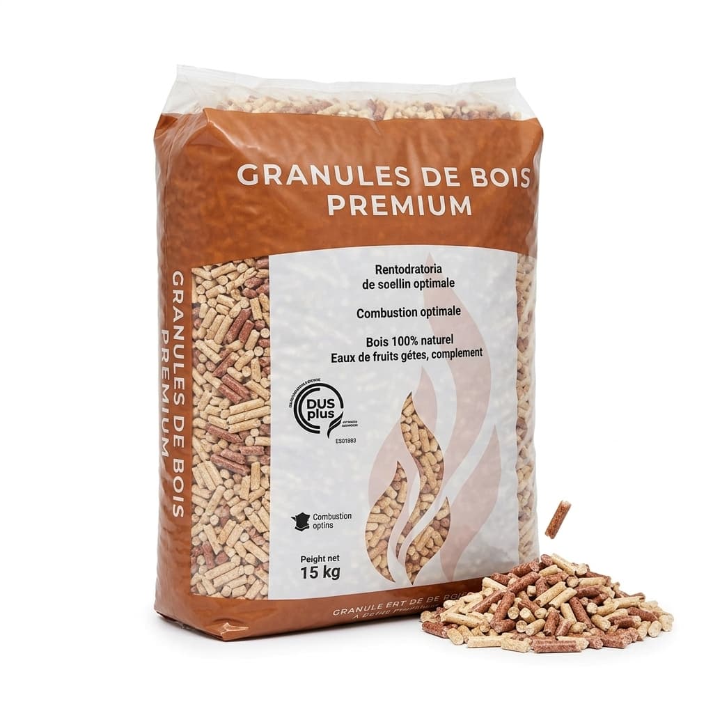 Chauffe au Bois — Granulés de bois Rochefort 65 sacs de 15 kg
