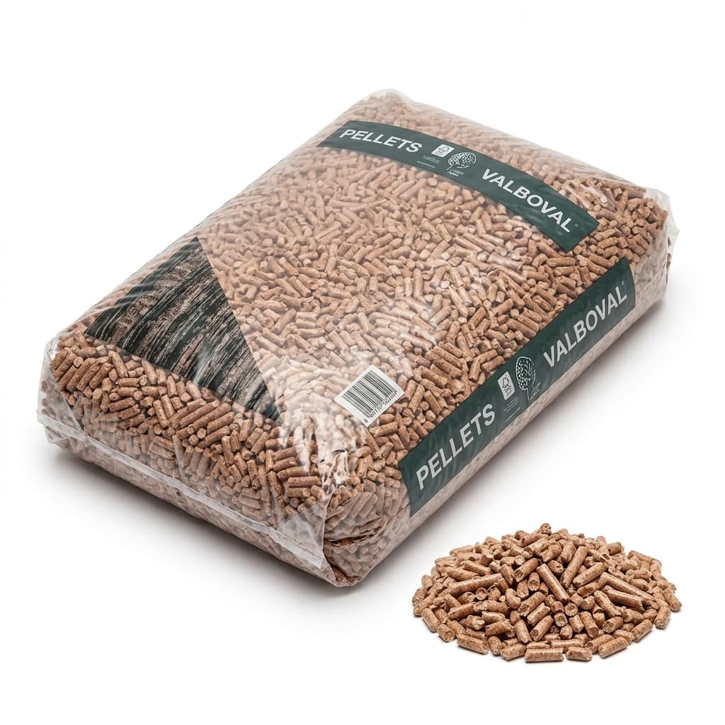 Chauffe au Bois — Granulés de bois Valboval 65 sacs de 15 kg 6 mm