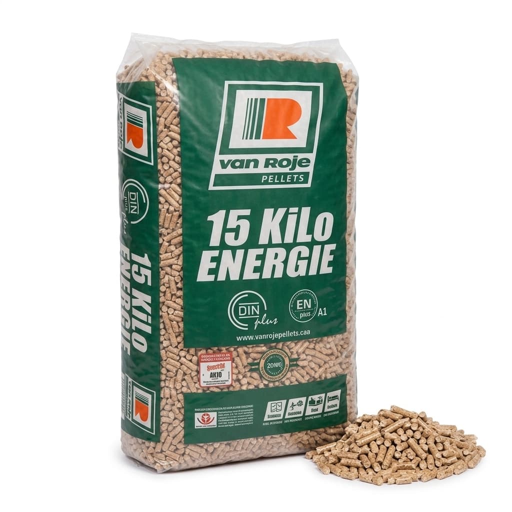Chauffe au Bois — Granulés de bois Van Roje 65 sacs de 15 kg 6 mm