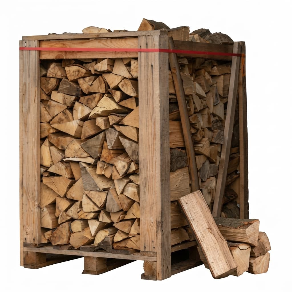 Chauffe au Bois — Bûches 25 cm 100% hêtre palette humidité ≤20%