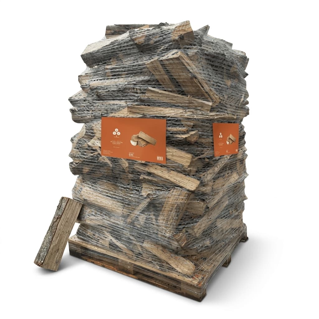 Chauffe au Bois — Bûches 40 cm 100% feuillus palette humidité ≤20%