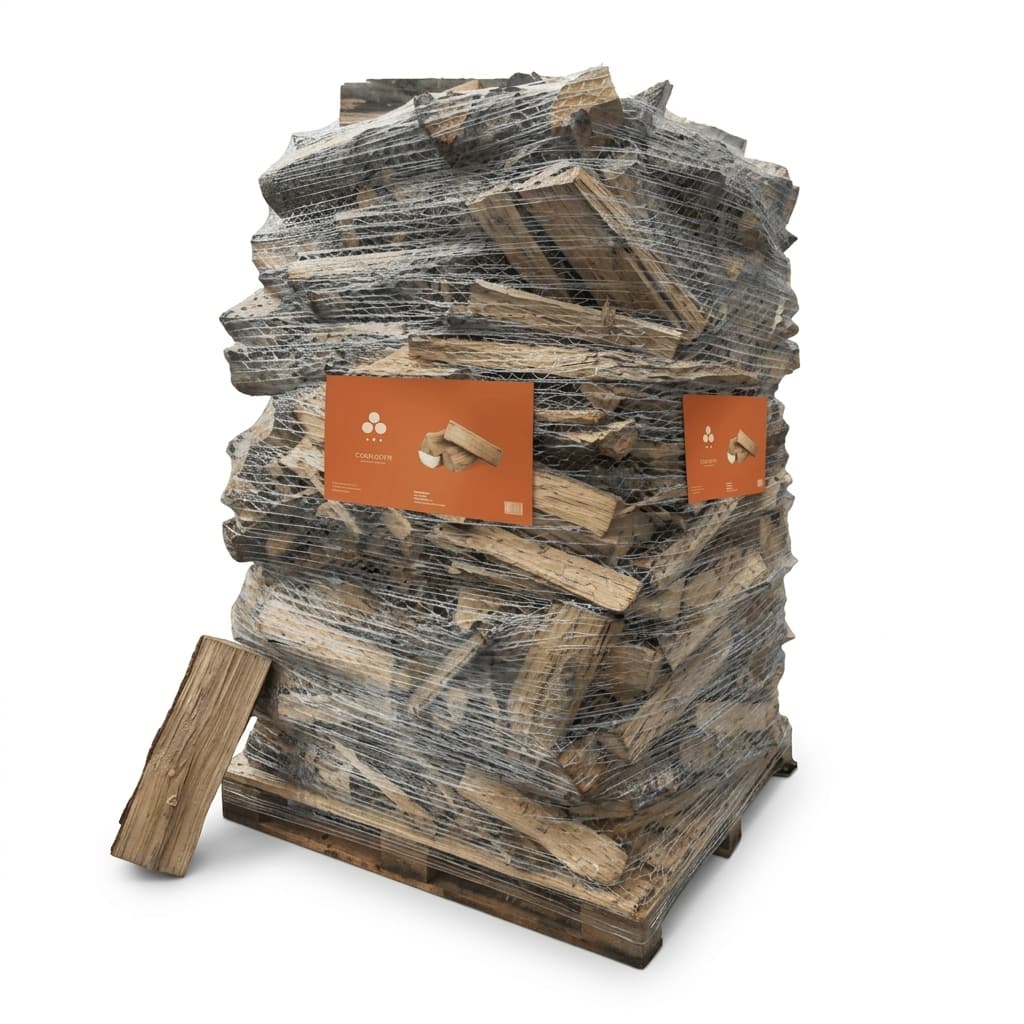 Chauffe au Bois — Bûches 50 cm 100% feuillus palette humidité ≤20%
