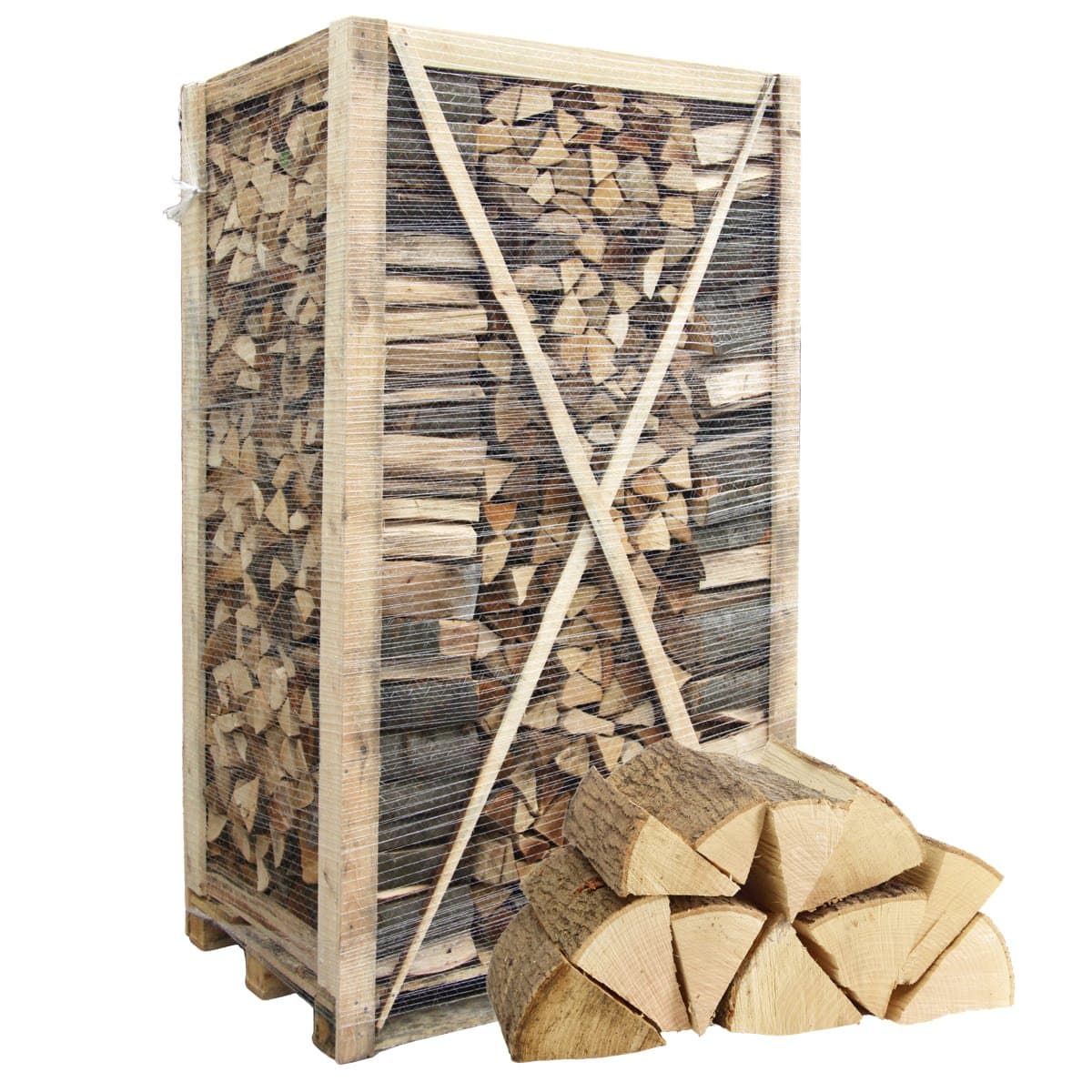 Brennholz Eiche auf Palette â 1 Palette mit 1,8 RM