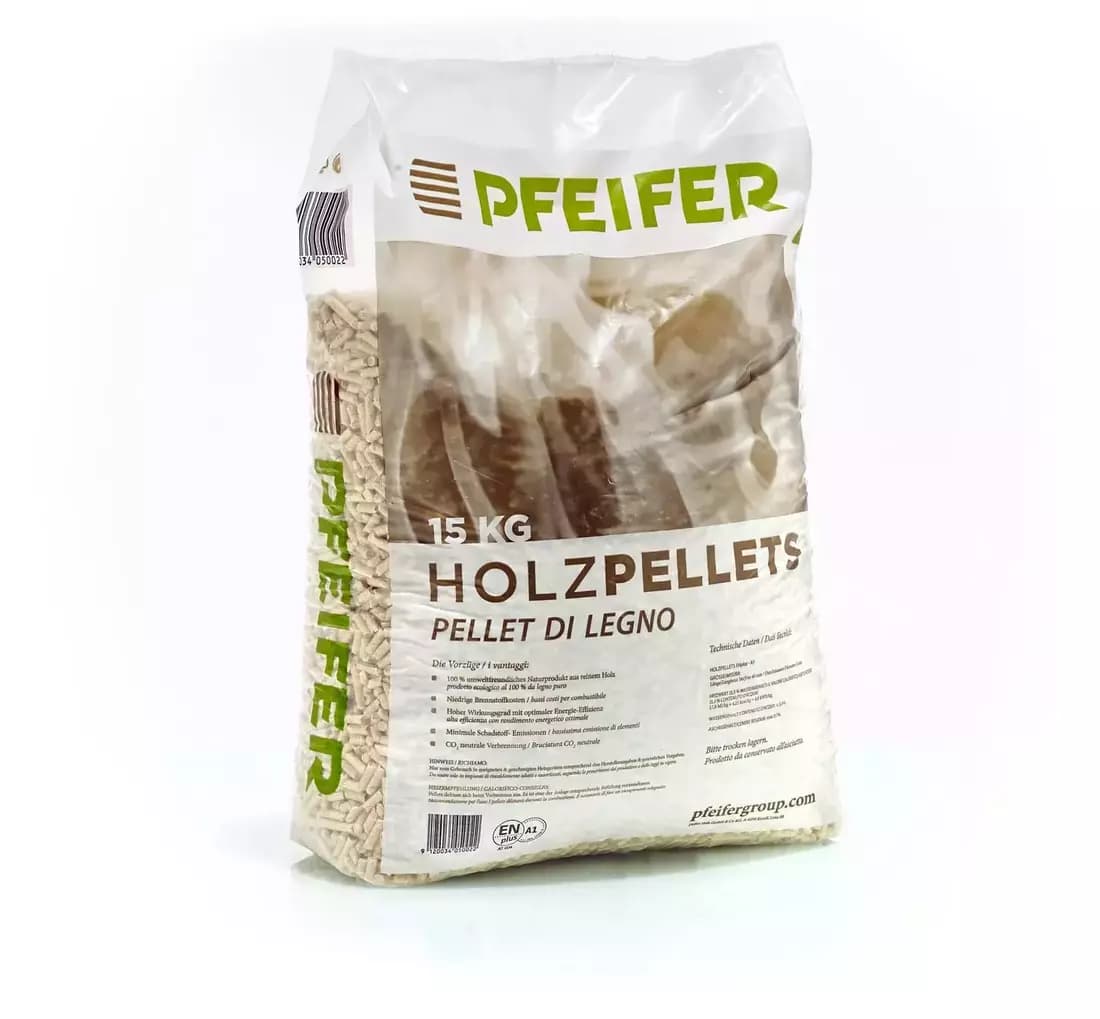 Pfeifer Pellets â Palette mit 70 SĂ€cken Ă 15 kg (1050 kg)