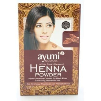 AYUMI NATURALS :POUDRE HENNE 100% PURE CHEVEUX ET CORPS