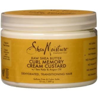 Crème transition boucles RAW SHEA BUTTER 340g (Curl Memory Custard) - Shea Moisture