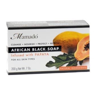 Savon noir africain PAPAYE (200g) - Mamado