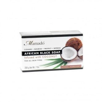 Savon noir africain NOIX DE COCO (200g) - Mamado