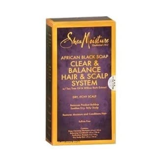 Kit Cheveux & Cuir Chevelu purifiés & équilibrés - Shea Moisture African Black Soap
