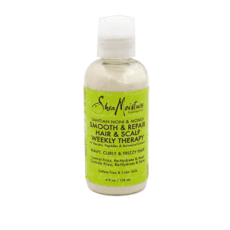 Soin cuir chevelu irrité (Shea Moisture Tahitian Noni/Monoi Oil Smooth & Repair)