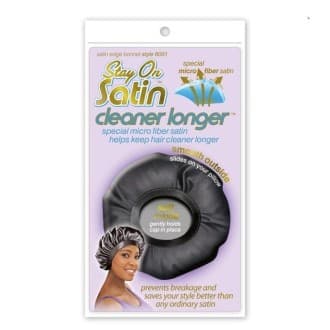 Bonnet de nuit en satin - Stay on satin