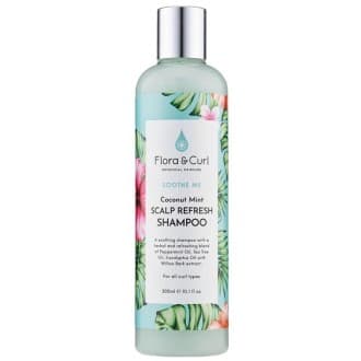 Flora & Curl - Shampoing RafraĂźchissant Cuir Chevelu Ă la Noix de Coco et Ă la Menthe (300ml)