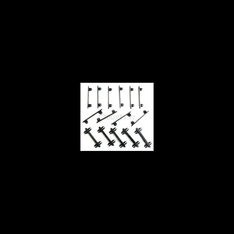 5 Doppelclips und 10 Einzelhalteclips für CARRERA-Schienen
