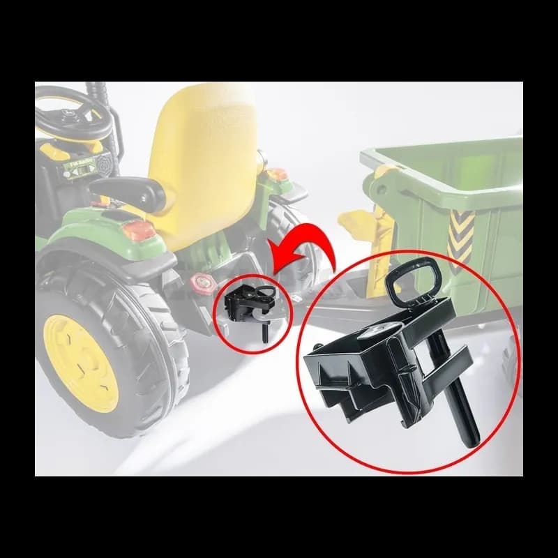 Attelage Tracteur John Deere Peg-Pérego pour remorque Rolly Toys