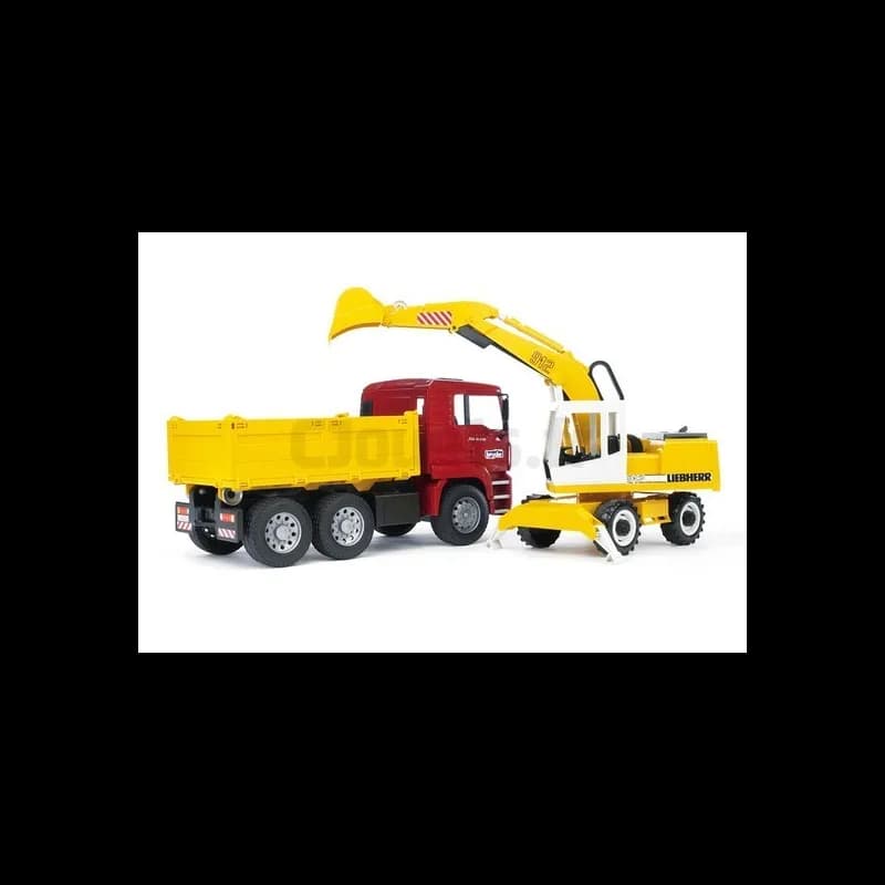 Camion MAN avec éxcavatrice LIEBHERR BRUDER 02751