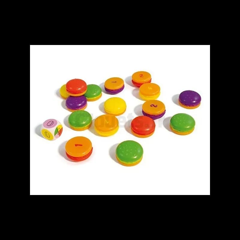 16 Dingo Burgers + 1 Dé pour le jeu Cuisto Dingo Goliath 30333