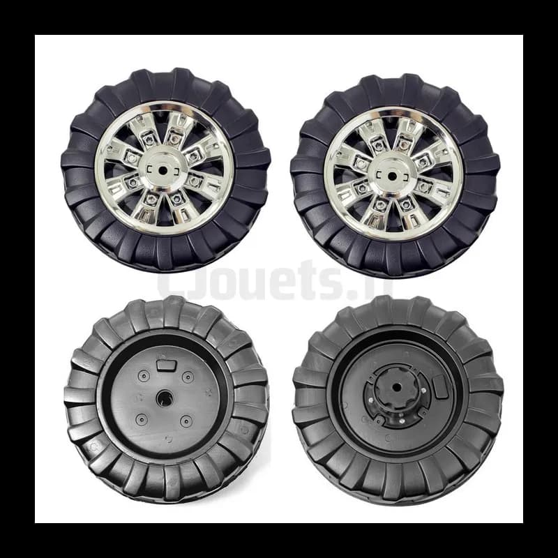 Ensemble 4 Roues avant + arrière pour tracteur Electrique enfant 12...