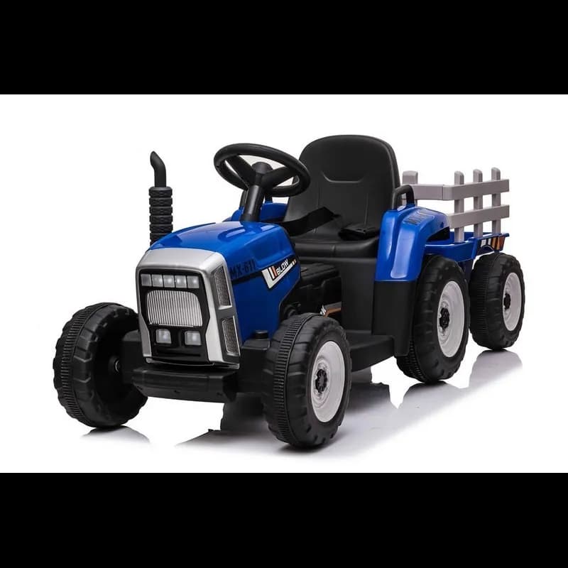 Tracteur avec remorque Bleu, Electrique 12 Volts pour Enfants avec ...