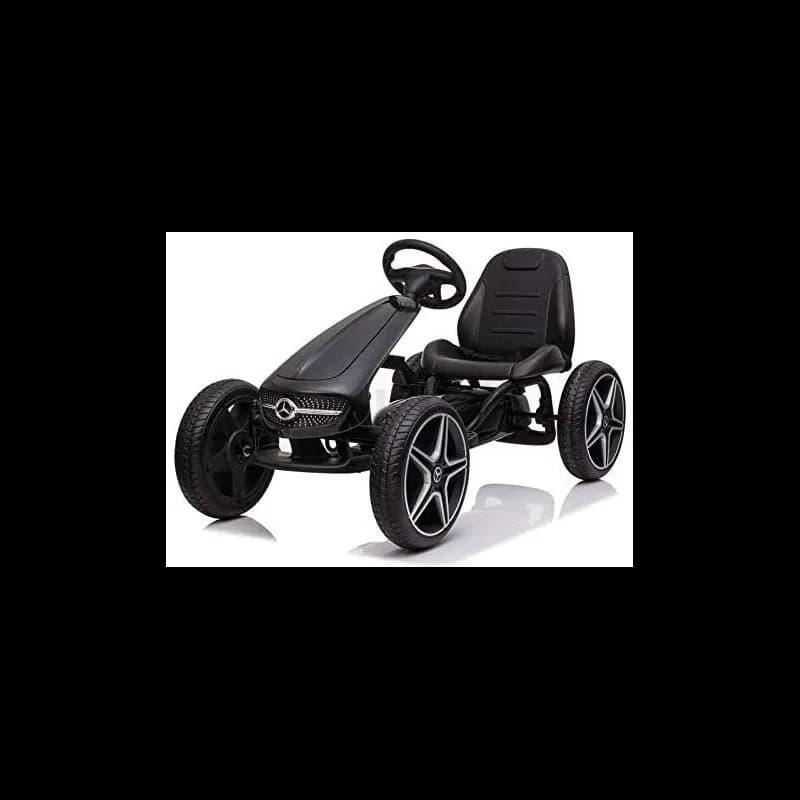 Schwarzes Mercedes Tretkart für Kinder von 3 bis 8 Jahren