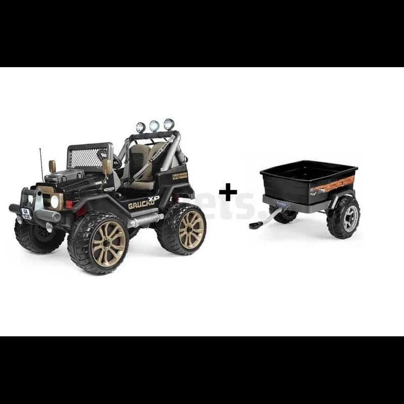 Gaucho XP 4x4 Electrique pour enfants 2 places 24 Volts + remorque ...