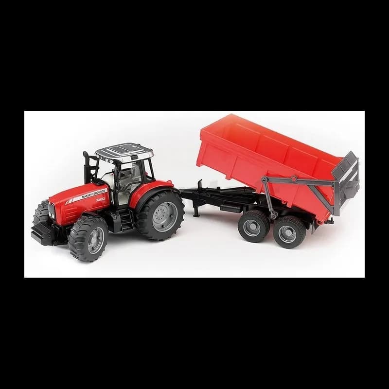 Tracteur Massey Ferguson avec benne basculante Bruder 02045