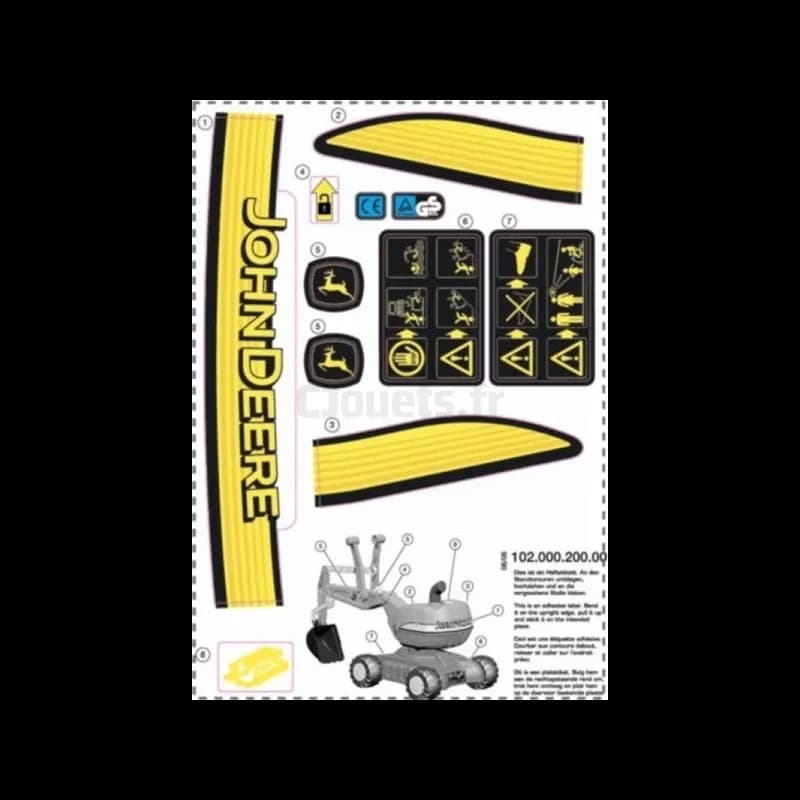 John Deere Rolly Toys RollyDigger selbstklebende Aufkleber