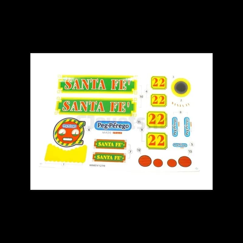Decors Adhésif pour train Santa Fe Peg-perego