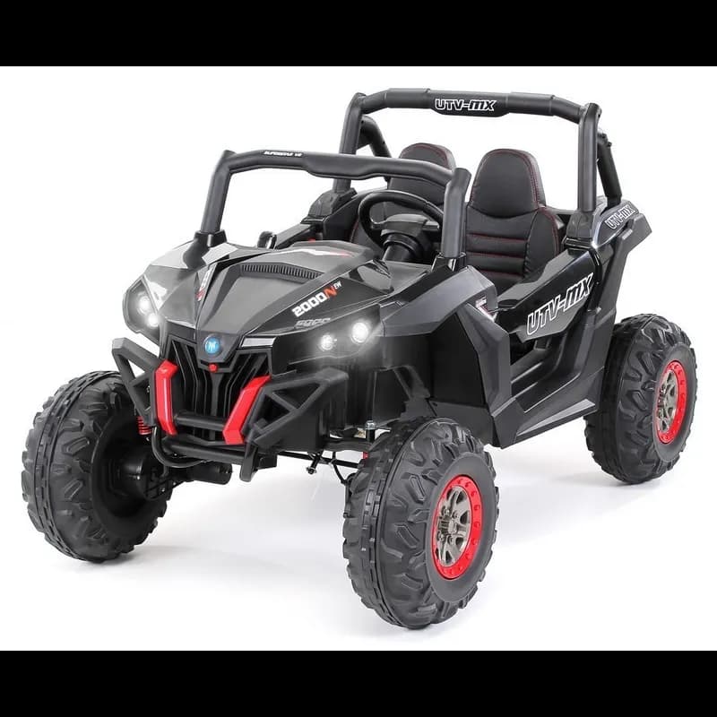 Buggy 2 places Electrique 12 Volts Noir, MP4, Roues EVA, avec téléc...