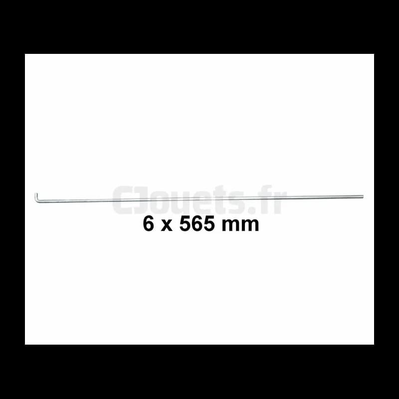 Barre acier 6 x 565 mm pour Baby-foot Smoby