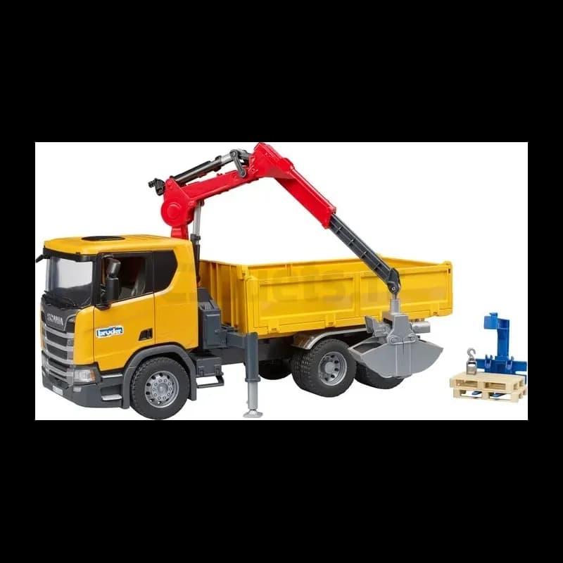 Camion de chantier avec grue Scania Super 560R Bruder