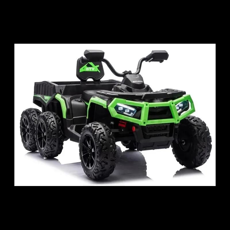 Quad électrique enfant 24V 6 roues JC606 avec benne et télécommande parentale - Vert