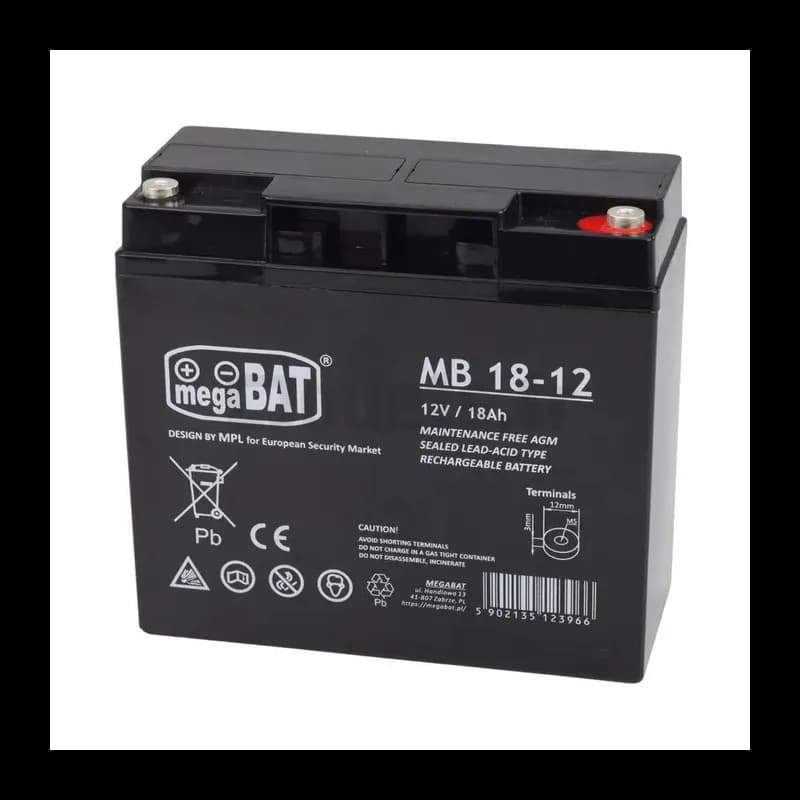 Batterie gel 12V 18Ah rechargeable sans entretien