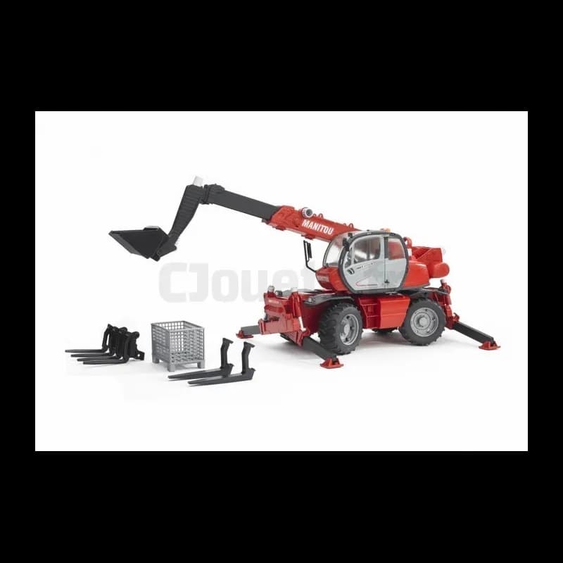 Grue téléscopique Manitou MRT 2150 Bruder 02129 + accessoires