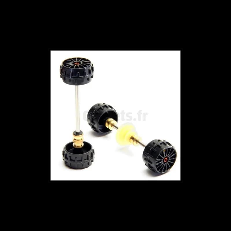 Axes + jantes Carrera Digital 132 pour 27298, 27318, 27363, 30484, 30485, 30510, 30511, 30567