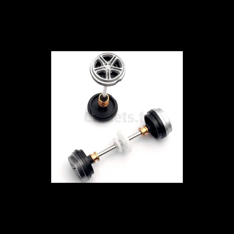 Axes + jantes Carrera Digital 132 pour 27240, 27241, 27286, 27385, 30436, 30464, 30465, 30591, 30644