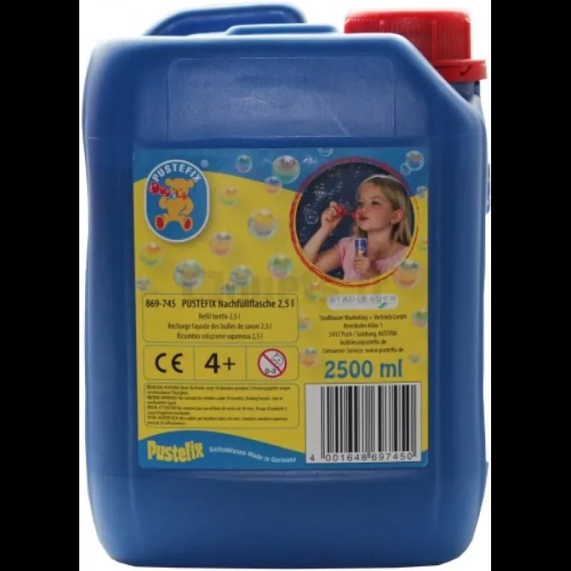 Liquide bulles de savon 2.5L Pustefix