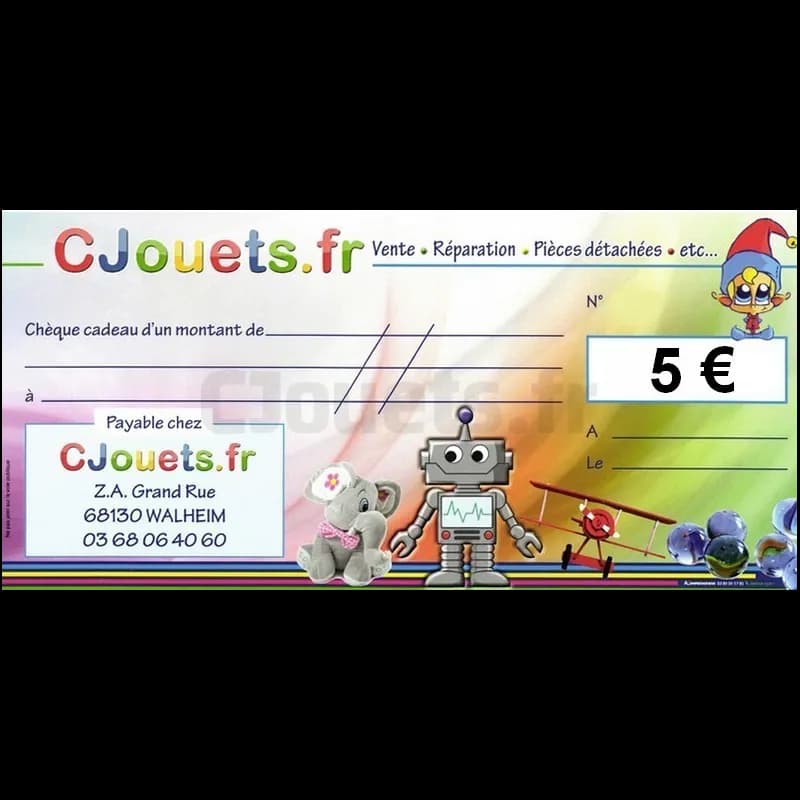 Chèque cadeau 5€ Cjouets