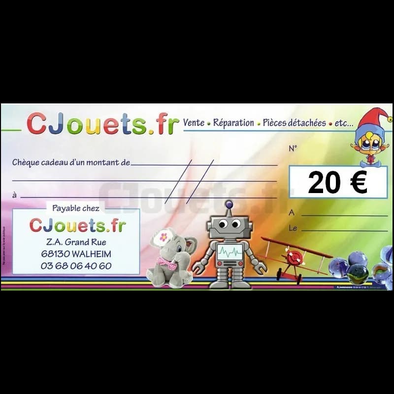 Chèque cadeau 20€ Cjouets