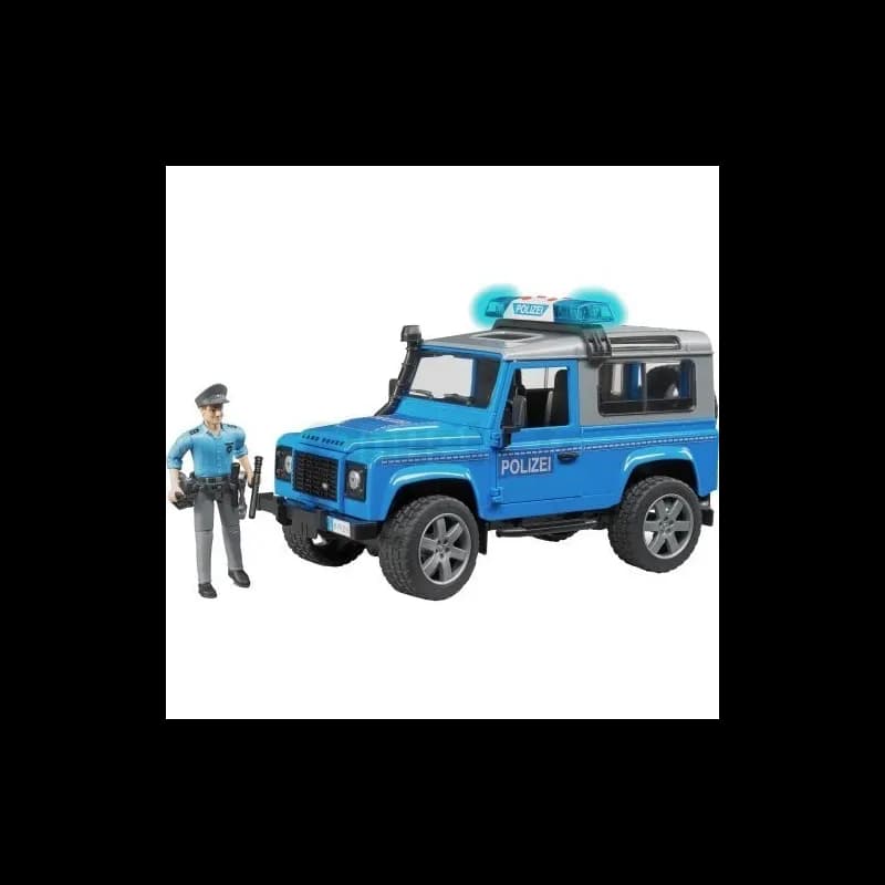 Land Rover Defender Avec Policier Et Accessoires et Gyrophare fonct...