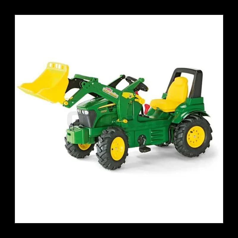 Tracteur à pédales John Deere 7930 avec pneus, deux vitesses, pelle...