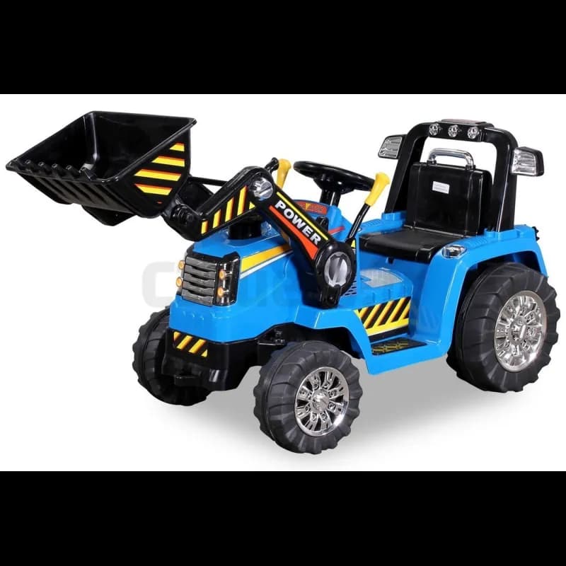 Elektrischer Baggerschlepper für Kinder 12 Volt blau