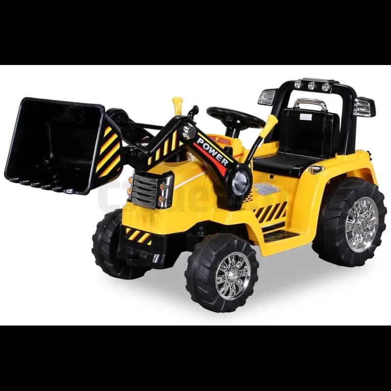 Tracteur Pelleteuse Electrique Pour enfant 12 Volts Jaune